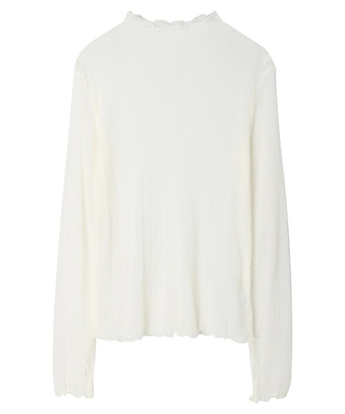 earth music&ecology（アースミュージックアンドエコロジー）の「格子柄レースプルオーバー（Tシャツ/カットソー・レディース・アイボリー/イエロー/ブラック/グリーン・FREE）」の21枚目の写真