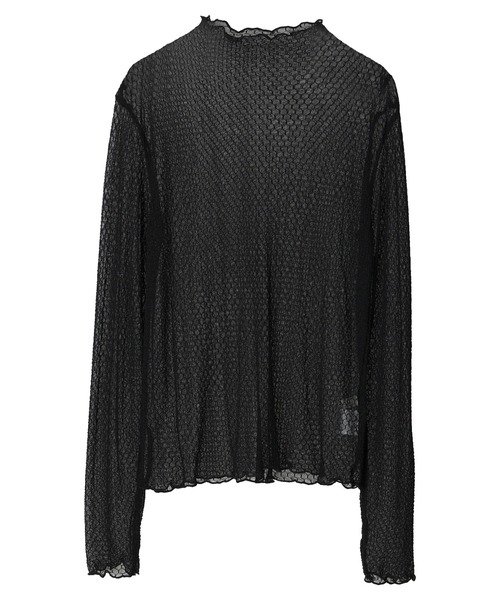 earth music&ecology（アースミュージックアンドエコロジー）の「格子柄レースプルオーバー（Tシャツ/カットソー・レディース・アイボリー/イエロー/ブラック/グリーン・FREE）」の22枚目の写真