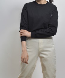 anown | USAコットン胸ポケットピスネーム長袖Tシャツ(Tシャツ/カットソー)