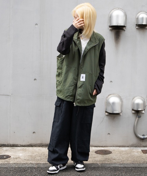 sedacle（セダクル）の「ピスネーム付きナイロンベスト（ベスト・メンズ・ブラック/カーキ・MEDIUM/LARGE）」の7枚目の写真