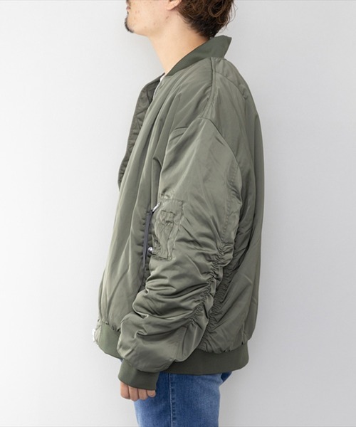 STYLEBLOCK（スタイルブロック）の「スーパーBIGシルエット中綿MA1（MA-1・メンズ・グリーン系その他/ホワイト/ブラック/カーキ/ブラック系その他・M/L）」の13枚目の写真