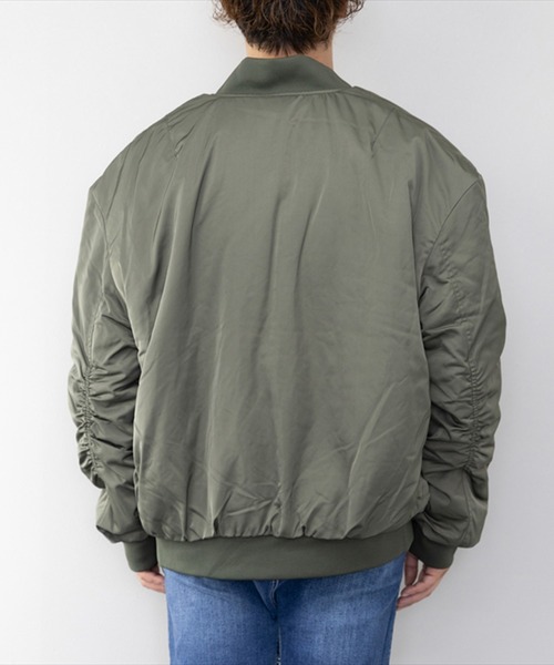 STYLEBLOCK（スタイルブロック）の「スーパーBIGシルエット中綿MA1（MA-1・メンズ・グリーン系その他/ホワイト/ブラック/カーキ/ブラック系その他・M/L）」の14枚目の写真