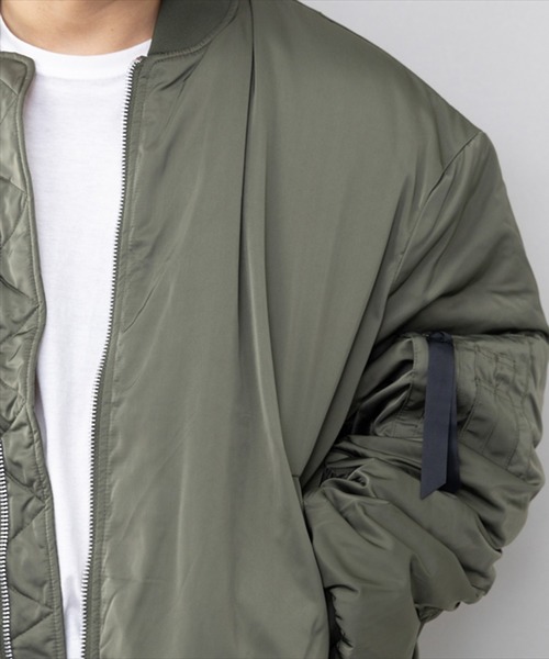 STYLEBLOCK（スタイルブロック）の「スーパーBIGシルエット中綿MA1（MA-1・メンズ・グリーン系その他/ホワイト/ブラック/カーキ/ブラック系その他・M/L）」の15枚目の写真