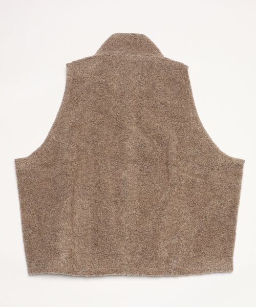 BALLAST ARK（バラストアーク）の「BALLAST ARK / バラストアーク：WOOL PILE BOA VEST：BA06-V001[AST]（ベスト・メンズ・ブルー/ブラウン/グレー・M/L）」の4枚目の写真
