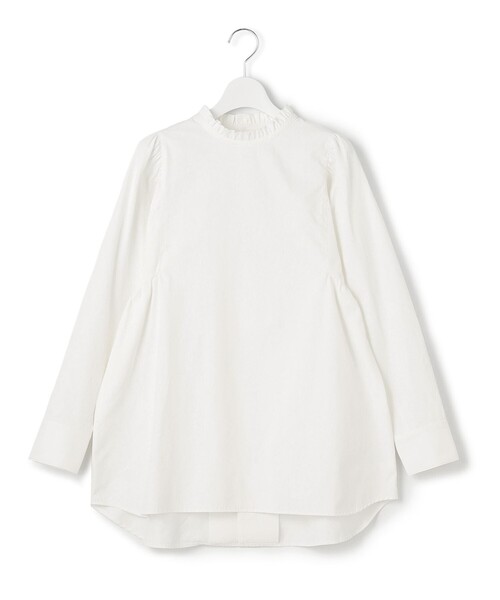 J.PRESS YORK STREET(ジェイプレスヨークストリート)の「【WOMEN】フリルネックブラウス(シャツ/ブラウス・レディース・ベージュ系/アイボリー系/オレンジ系・F)」の3枚目の写真