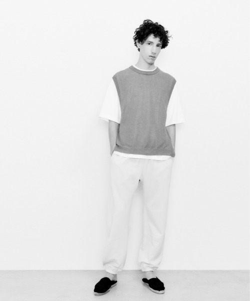 UNFIL（アンフィル）の「unfil アンフィル / organic cotton coiled-yarn knit vest オーガニックコットン コイルドヤーン オーバーサイズニットベスト / WHSP-UU009（ベスト・メンズ・ブラック・1/4/5）」の11枚目の写真