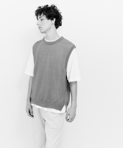 【お値下げ不可】unfil オーガニックコットン コイルドヤーン ニット ベスト unfil（アンフィル）の「unfil アンフィル / organic cotton