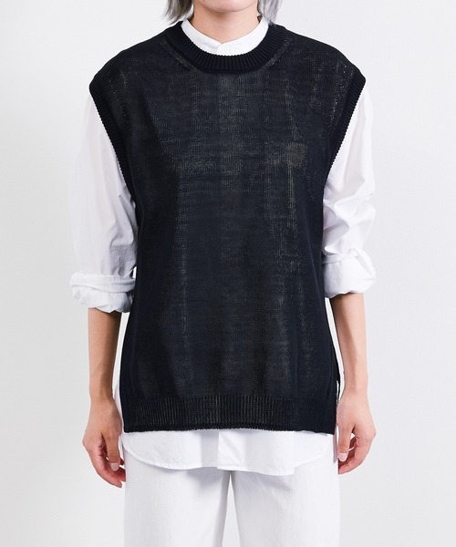 【お値下げ不可】unfil オーガニックコットン コイルドヤーン ニット ベスト unfil（アンフィル）の「unfil アンフィル / organic cotton