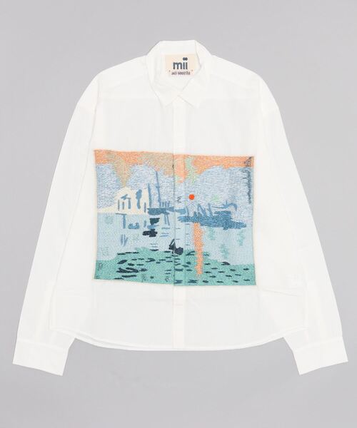 mii(ミー)の「mii/ミイ/HAND EMBROIDERED SHIRT2(シャツ/ブラウス・メンズ・ホワイト・M)」の1枚目の写真