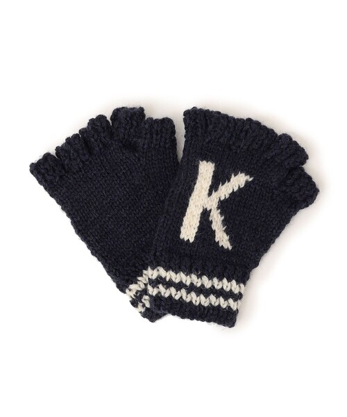 Black Sheep（ブラックシープ）の「BLACK SHEEP: フィンガーレス グローブ◇（手袋・レディース・ネイビー/ナチュラル・ONE SIZE）」の3枚目の写真