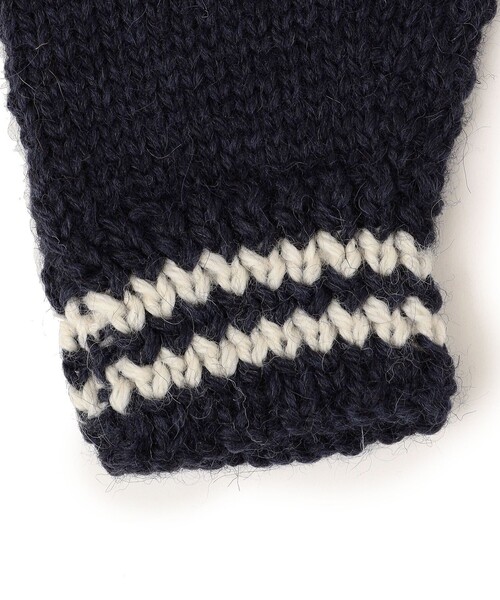 Black Sheep（ブラックシープ）の「BLACK SHEEP: フィンガーレス グローブ◇（手袋・レディース・ネイビー/ナチュラル・ONE SIZE）」の7枚目の写真