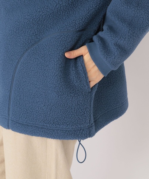 studio CLIP（スタディオクリップ）の「ボアハーフジッププルオーバー（Tシャツ/カットソー・レディース・カーキ/ブラウン/アイボリー/ブルー・FREE）」の9枚目の写真