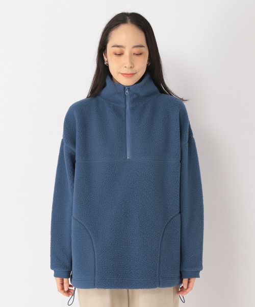 studio CLIP（スタディオクリップ）の「ボアハーフジッププルオーバー（Tシャツ/カットソー・レディース・カーキ/ブラウン/アイボリー/ブルー・FREE）」の12枚目の写真