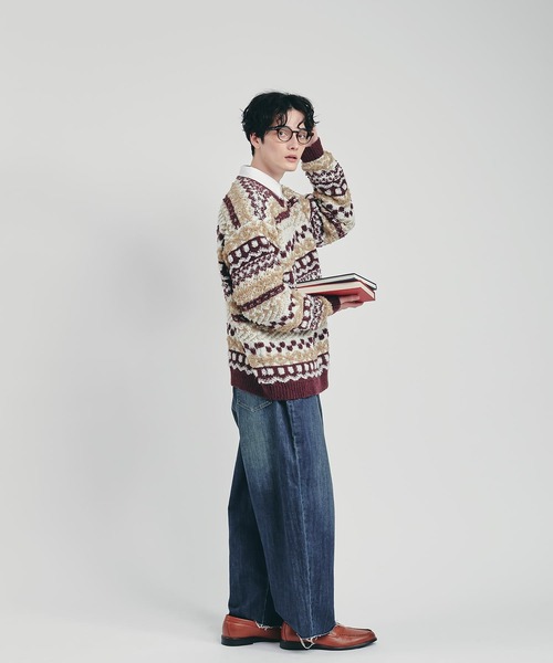 MUHET（ミュエータ）の「柄ジャガードニットプルオーバー（ニット/セーター・レディース・ネイビー/ボルドー・MEDIUM/X-LARGE）」の18枚目の写真