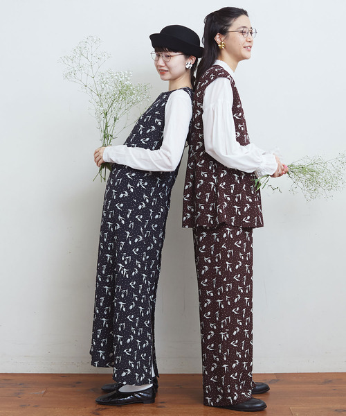 fig London　フィグ ロンドン　チューリップ　ロングワンピース　ブラウン fig London フィグ ロンドン チューリップ ロングワンピース