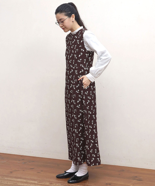 fig London　フィグ ロンドン　チューリップ　ロングワンピース　ブラウン fig London（フィグロンドン）の「○TULIP OP（ワンピース
