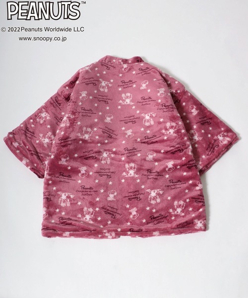 PEANUTS（ピーナッツ）の「PEANUTS SNOOPY（ピーナッツ スヌーピー）ボアフリース半纏/ちゃんちゃんこ（その他ルームウェア・レディース・オフホワイト/ピンク・FREE）」の6枚目の写真