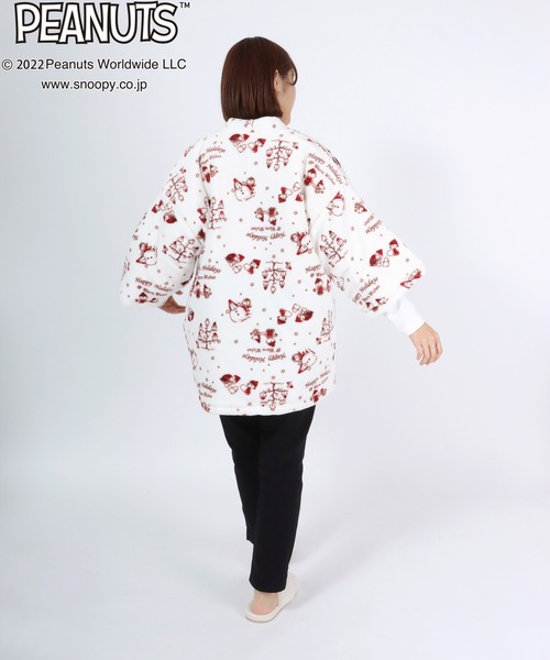 PEANUTS（ピーナッツ）の「PEANUTS SNOOPY（ピーナッツ スヌーピー）ボアフリース半纏/ちゃんちゃんこ（その他ルームウェア・レディース・オフホワイト/ピンク・FREE）」の21枚目の写真