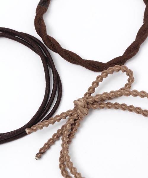 studio CLIP（スタディオクリップ）の「【daily CLIP】6SETビーズヘアゴム（ヘアゴム・レディース・ブラック/ブラウン・FREE）」の6枚目の写真
