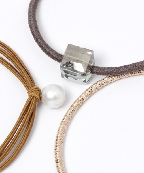 studio CLIP（スタディオクリップ）の「【daily CLIP】6SETビーズヘアゴム（ヘアゴム・レディース・ブラック/ブラウン・FREE）」の5枚目の写真