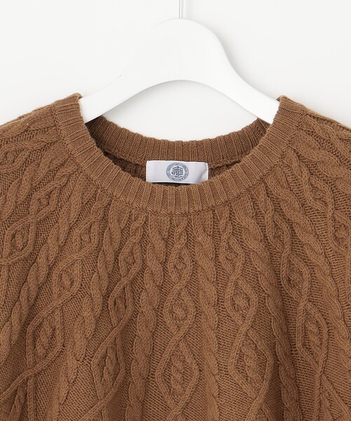 J.PRESS(ジェイプレス)の「【WEB限定・洗える】 EIGER CORD 求心編み ニット(ニット/セーター・レディース・ブラック系/黄土色系/ホワイト系/アイボリー系・T13/T15)」の19枚目の写真