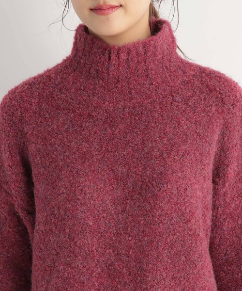 Andemiu（アンデミュウ）の「【silent/石川恋さん着用】ブークレニットタートル180667（ニット/セーター・レディース・ラベンダー/レッド/チャコールグレー・FREE）」の13枚目の写真