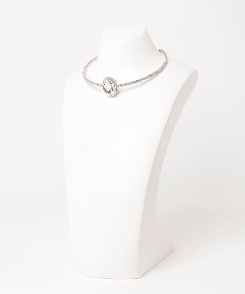 Romansual（ロマンシュアル）の「Romasual/2wayクリスタルビジューチョーカー（ネックレス・レディース・シルバー・FREE）」の9枚目の写真