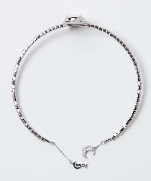 Romansual（ロマンシュアル）の「Romasual/2wayクリスタルビジューチョーカー（ネックレス・レディース・シルバー・FREE）」の6枚目の写真