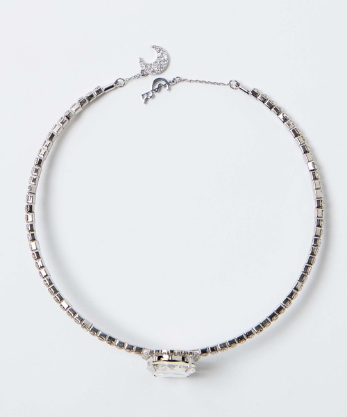 Romansual（ロマンシュアル）の「Romasual/2wayクリスタルビジューチョーカー（ネックレス・レディース・シルバー・FREE）」の3枚目の写真