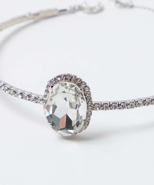 Romansual（ロマンシュアル）の「Romasual/2wayクリスタルビジューチョーカー（ネックレス・レディース・シルバー・FREE）」の8枚目の写真