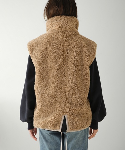 Bou Jeloud（ブージュルード）の「カーリーフェイクファージレ（ベスト・レディース・キャメル/ブルー/アイボリー・38）」の21枚目の写真