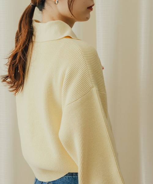 SENSE OF PLACE by URBAN RESEARCH(センスオブプレイスバイアーバンリサーチ)の「エリツキニットカーディガン(カーディガン/ボレロ・レディース・グレー/アイボリー/イエロー・ONE)」の12枚目の写真