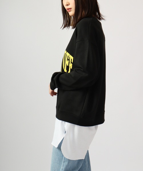 MODISH GAZE(モディシュガゼ)の「MODISH GAZE 裏毛 クルーネック 長袖 スウェット カレッジS(スウェット・メンズ・グリーン/オフホワイト/ブラック・M/L)」の11枚目の写真