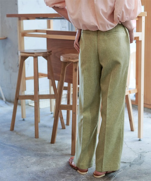 titivate(ティティベイト)の「リネンライクハイウエストセミワイドパンツ(その他パンツ・レディース・ライトブルー/アイボリー/イエロー/オレンジ/ライトグリーン・S/M/L)」の14枚目の写真