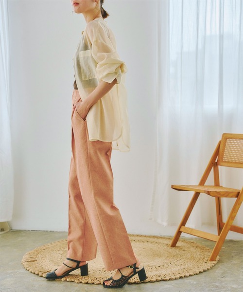 titivate(ティティベイト)の「リネンライクハイウエストセミワイドパンツ(その他パンツ・レディース・ライトブルー/アイボリー/イエロー/オレンジ/ライトグリーン・S/M/L)」の18枚目の写真