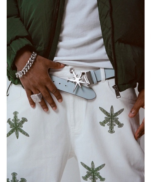 希少▲unknown londonラインストーン ナイロンパンツ 白 メッシュ 希少△unknown londonラインストーン ナイロンパンツ 白 メッシュ