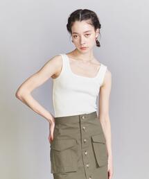 BEAUTY&YOUTH UNITED ARROWS | コットンポリウレタン スクエアネック タンクトップ(タンクトップ)