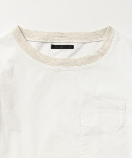 BEAMS BOY（ビームスボーイ）の「○BEAMS BOY / リブ付 プルオーバー ショートスリーブ（シャツ/ブラウス・レディース・ホワイト/カーキ/ネイビー・ONE SIZE）」の13枚目の写真