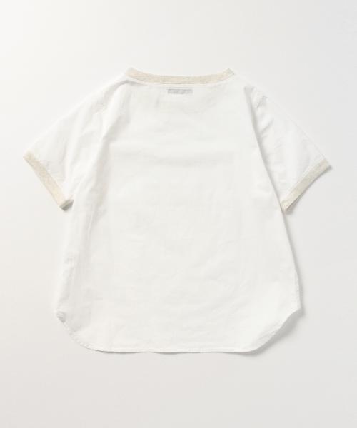 BEAMS BOY（ビームスボーイ）の「○BEAMS BOY / リブ付 プルオーバー ショートスリーブ（シャツ/ブラウス・レディース・ホワイト/カーキ/ネイビー・ONE SIZE）」の16枚目の写真