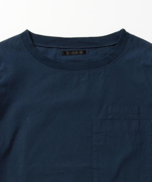 BEAMS BOY（ビームスボーイ）の「○BEAMS BOY / リブ付 プルオーバー ショートスリーブ（シャツ/ブラウス・レディース・ホワイト/カーキ/ネイビー・ONE SIZE）」の9枚目の写真