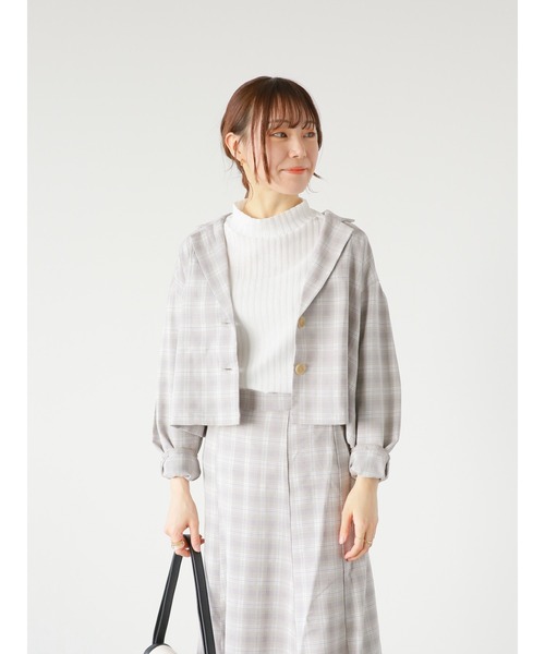 ehka sopo（エヘカソポ）の「チェック柄シャツジャケット