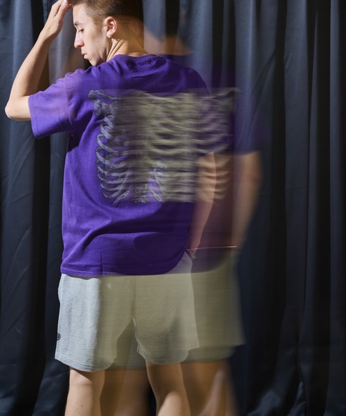 LONELY/論理(ロンリー)の「ROOPTOKYO別注 LONELY(論理)/ロンリー BONE TEE 半袖Tシャツ(Tシャツ/カットソー・メンズ・ブラック/サックスブルー/ホワイト/パープル・M/XL/L)」の18枚目の写真