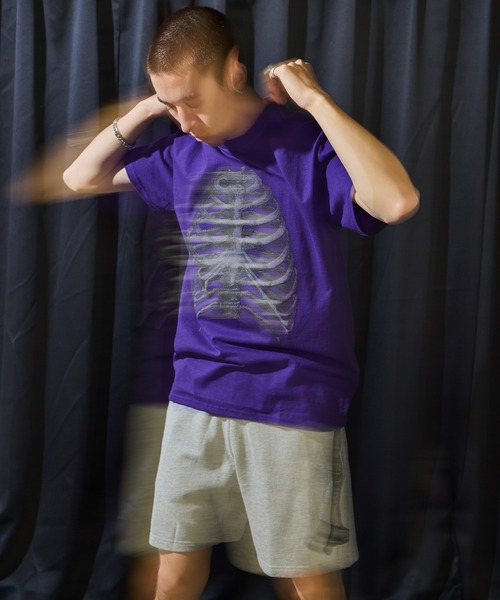 LONELY/論理(ロンリー)の「ROOPTOKYO別注 LONELY(論理)/ロンリー BONE TEE 半袖Tシャツ(Tシャツ/カットソー・メンズ・ブラック/サックスブルー/ホワイト/パープル・M/XL/L)」の12枚目の写真