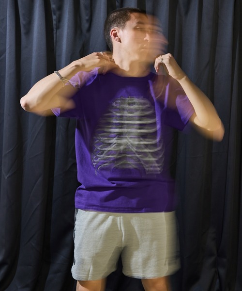 LONELY/論理(ロンリー)の「ROOPTOKYO別注 LONELY(論理)/ロンリー BONE TEE 半袖Tシャツ(Tシャツ/カットソー・メンズ・ブラック/サックスブルー/ホワイト/パープル・M/XL/L)」の13枚目の写真
