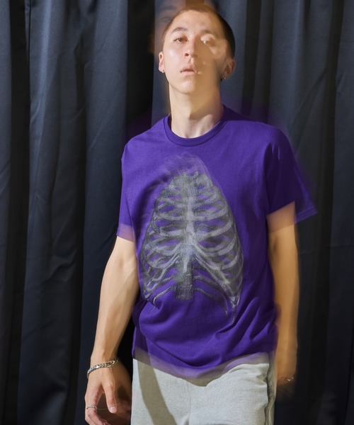 LONELY/論理(ロンリー)の「ROOPTOKYO別注 LONELY(論理)/ロンリー BONE TEE 半袖Tシャツ(Tシャツ/カットソー・メンズ・ブラック/サックスブルー/ホワイト/パープル・M/XL/L)」の14枚目の写真