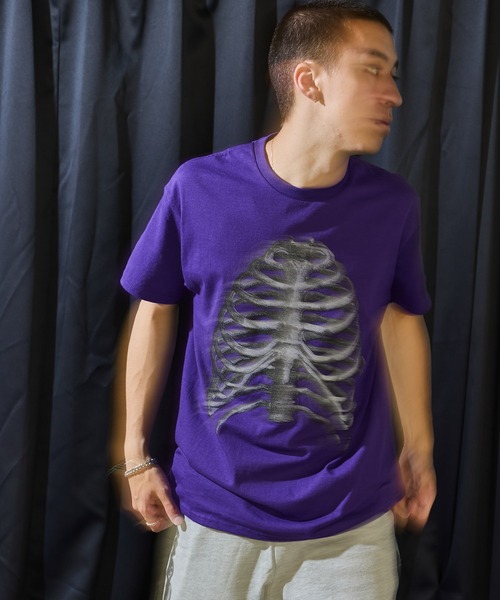 LONELY/論理(ロンリー)の「ROOPTOKYO別注 LONELY(論理)/ロンリー BONE TEE 半袖Tシャツ(Tシャツ/カットソー・メンズ・ブラック/サックスブルー/ホワイト/パープル・M/XL/L)」の15枚目の写真