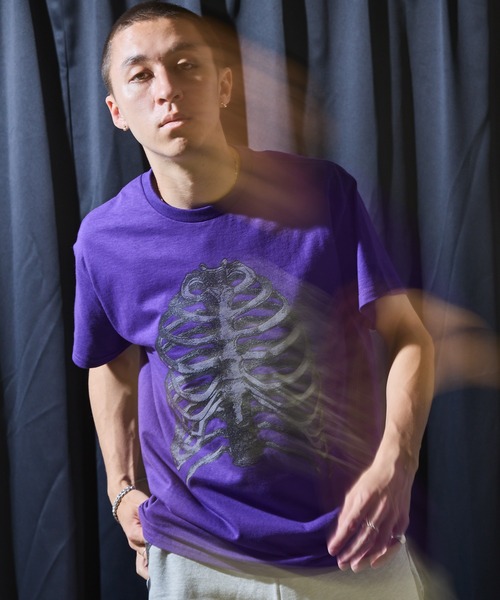 LONELY/論理(ロンリー)の「ROOPTOKYO別注 LONELY(論理)/ロンリー BONE TEE 半袖Tシャツ(Tシャツ/カットソー・メンズ・ブラック/サックスブルー/ホワイト/パープル・M/XL/L)」の17枚目の写真