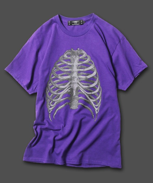 LONELY/論理(ロンリー)の「ROOPTOKYO別注 LONELY(論理)/ロンリー BONE TEE 半袖Tシャツ(Tシャツ/カットソー・メンズ・ブラック/サックスブルー/ホワイト/パープル・M/XL/L)」の11枚目の写真