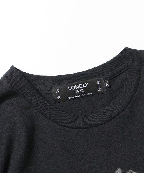 LONELY/論理(ロンリー)の「ROOPTOKYO別注 LONELY(論理)/ロンリー BONE TEE 半袖Tシャツ(Tシャツ/カットソー・メンズ・ブラック/サックスブルー/ホワイト/パープル・M/XL/L)」の5枚目の写真