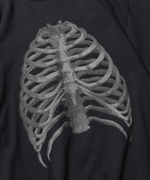 LONELY/論理(ロンリー)の「ROOPTOKYO別注 LONELY(論理)/ロンリー BONE TEE 半袖Tシャツ(Tシャツ/カットソー・メンズ・ブラック/サックスブルー/ホワイト/パープル・M/XL/L)」の6枚目の写真